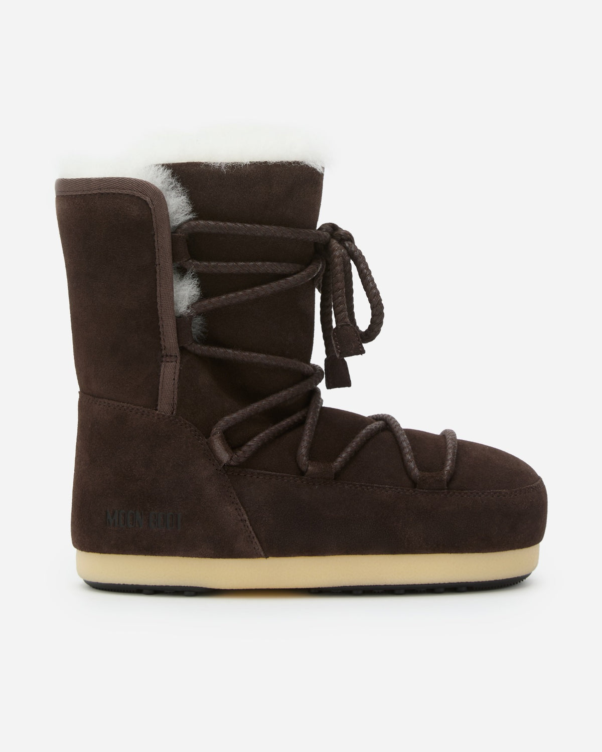 Moon Boot Evx Boot Suede Shearling Dark Brown, vinterstøvlett i semsket skinn