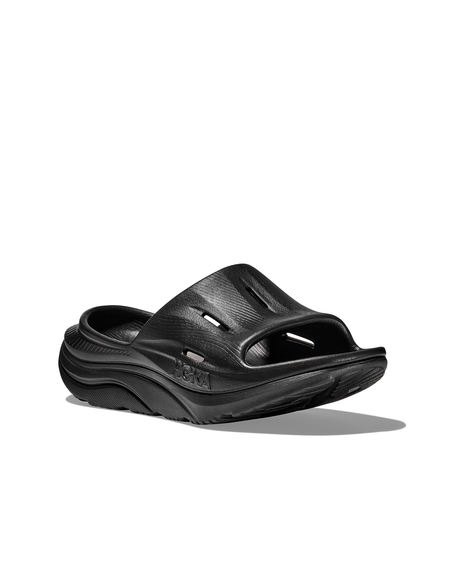 HOKA U Ora Recovery Slide 3 BLACK / BLACK