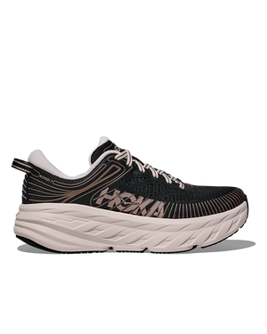 Hoka Bondi 7 Black / Rose Cream Dame