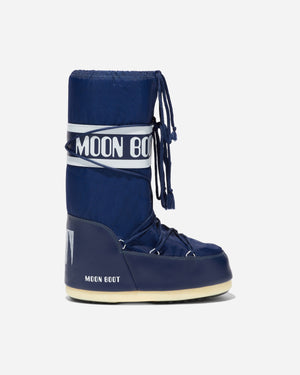 Moon Boot Icon Nylon Blue, klassisk vinterstøvel i nylon