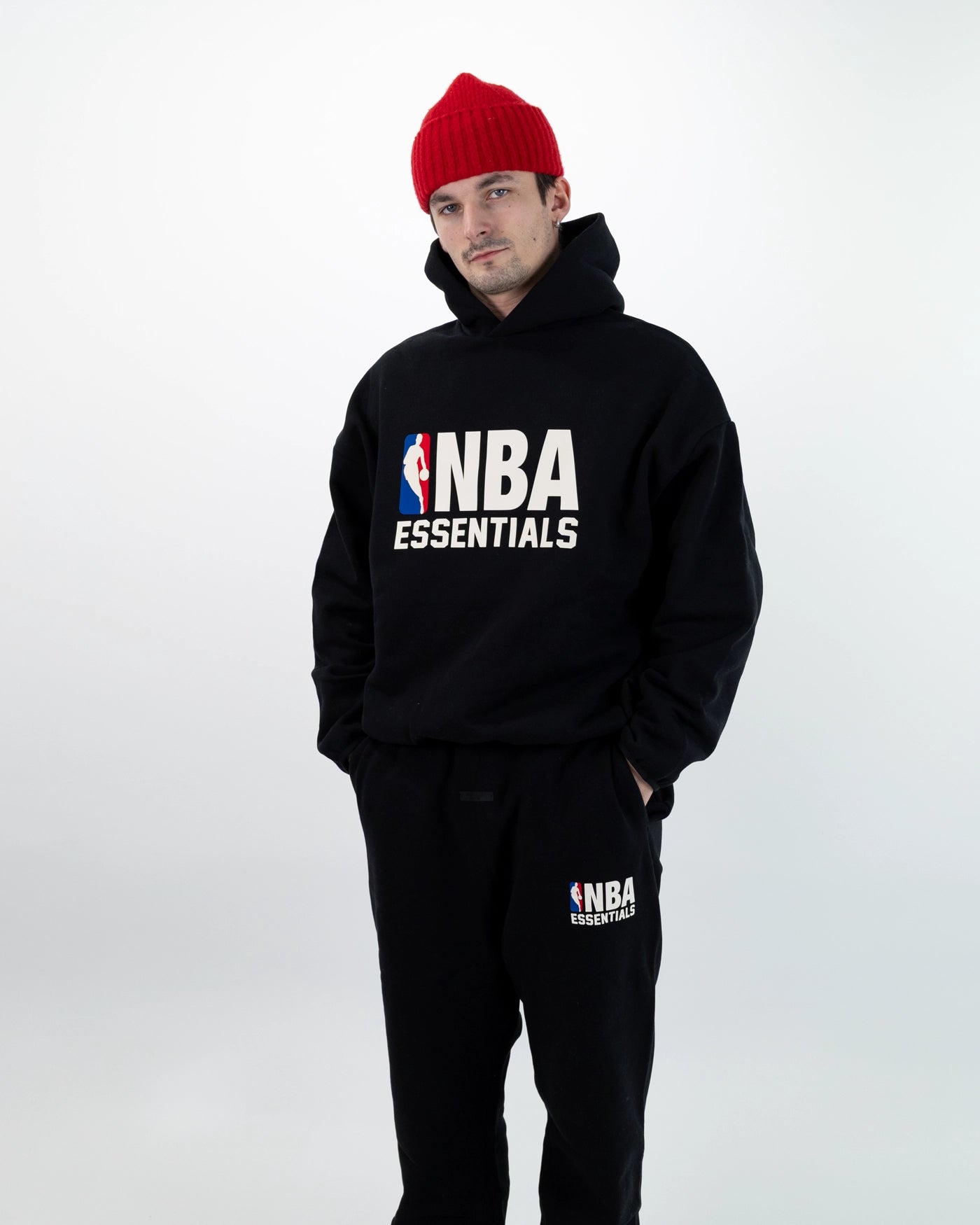 Fear Of God Essentials x NBA Hoodie Black